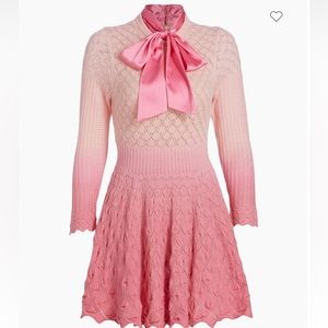 Alice & Olivia gin pointelle lace mini dress S